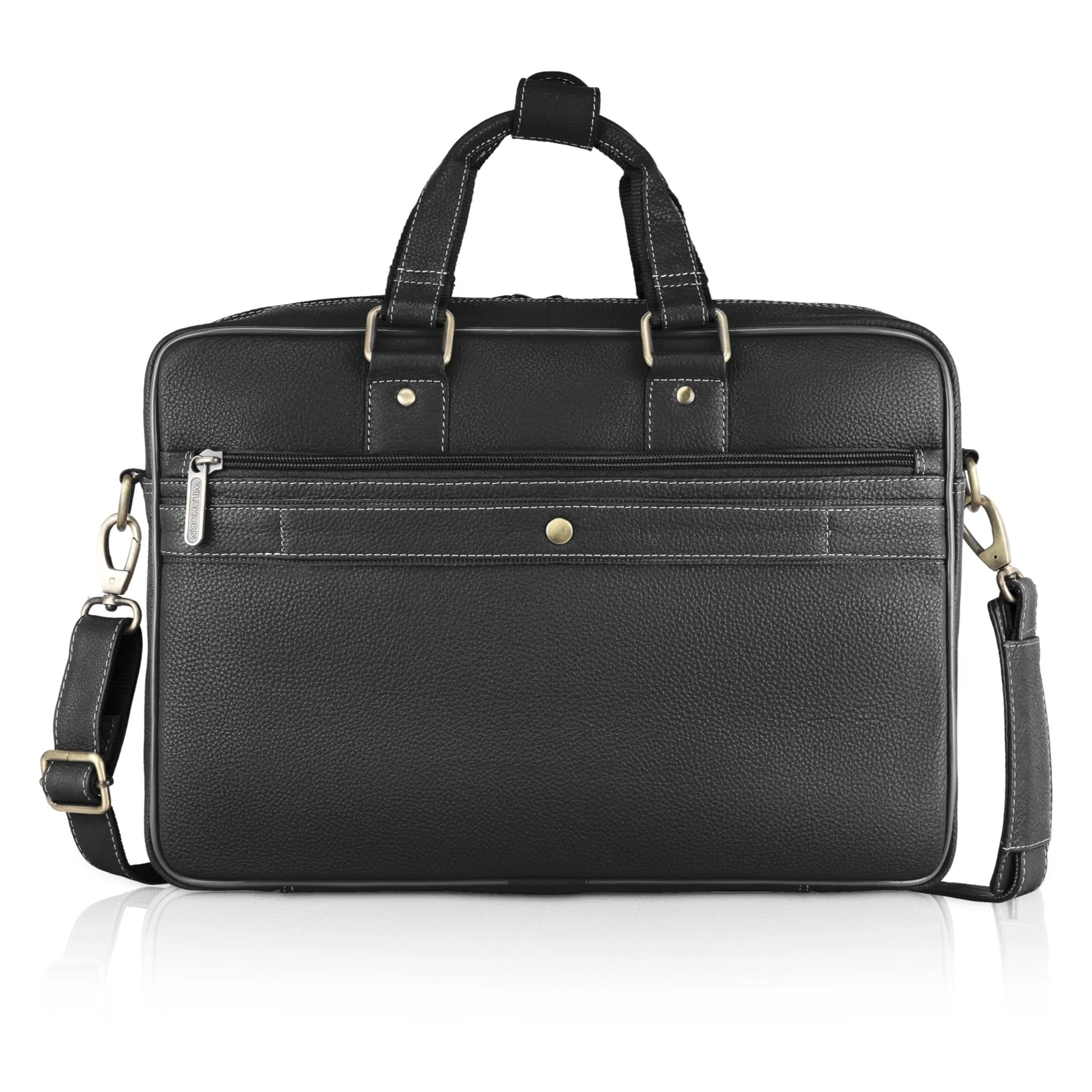BELGRAVIA Leather Laptop Messenger Bag for Men