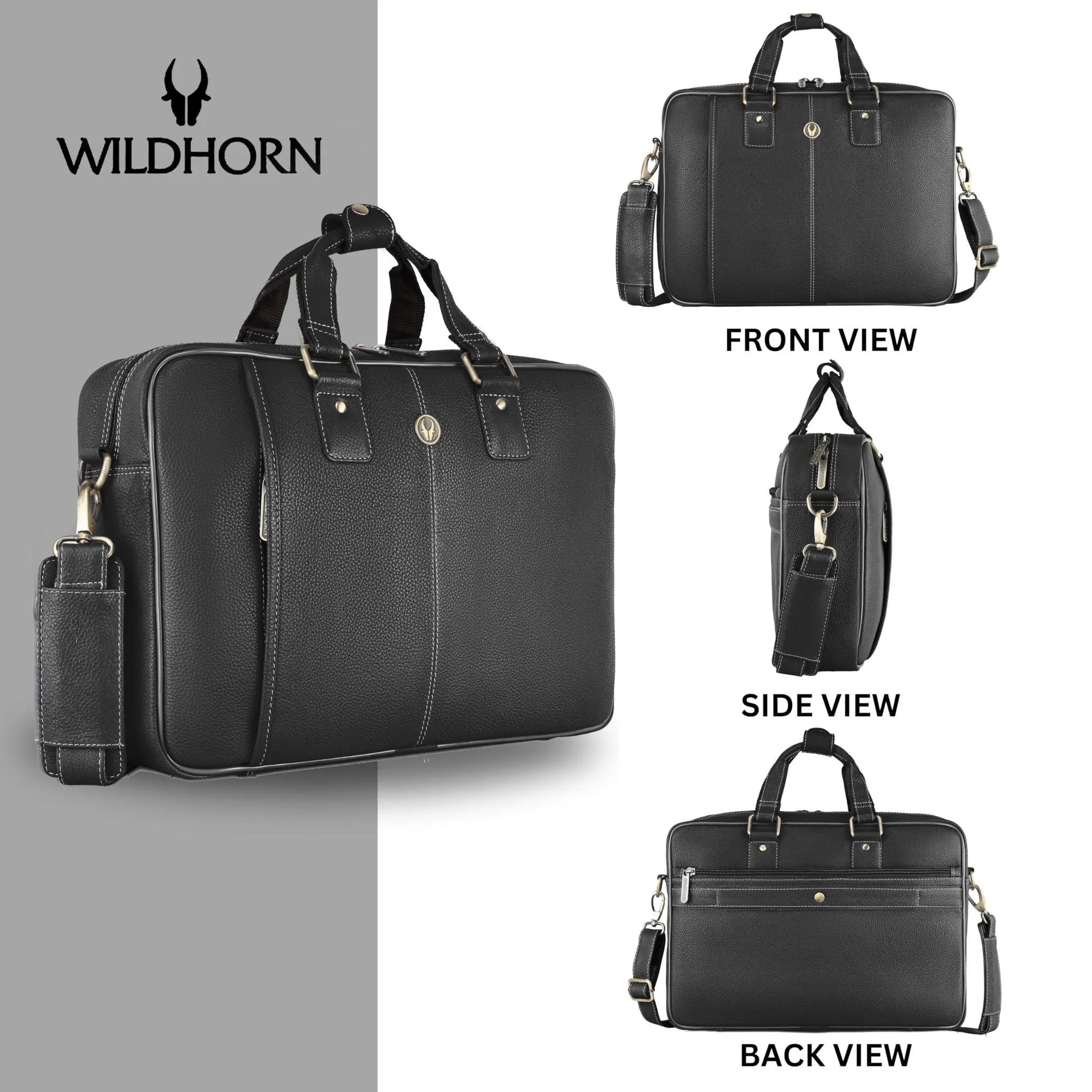 BELGRAVIA Leather Laptop Messenger Bag for Men