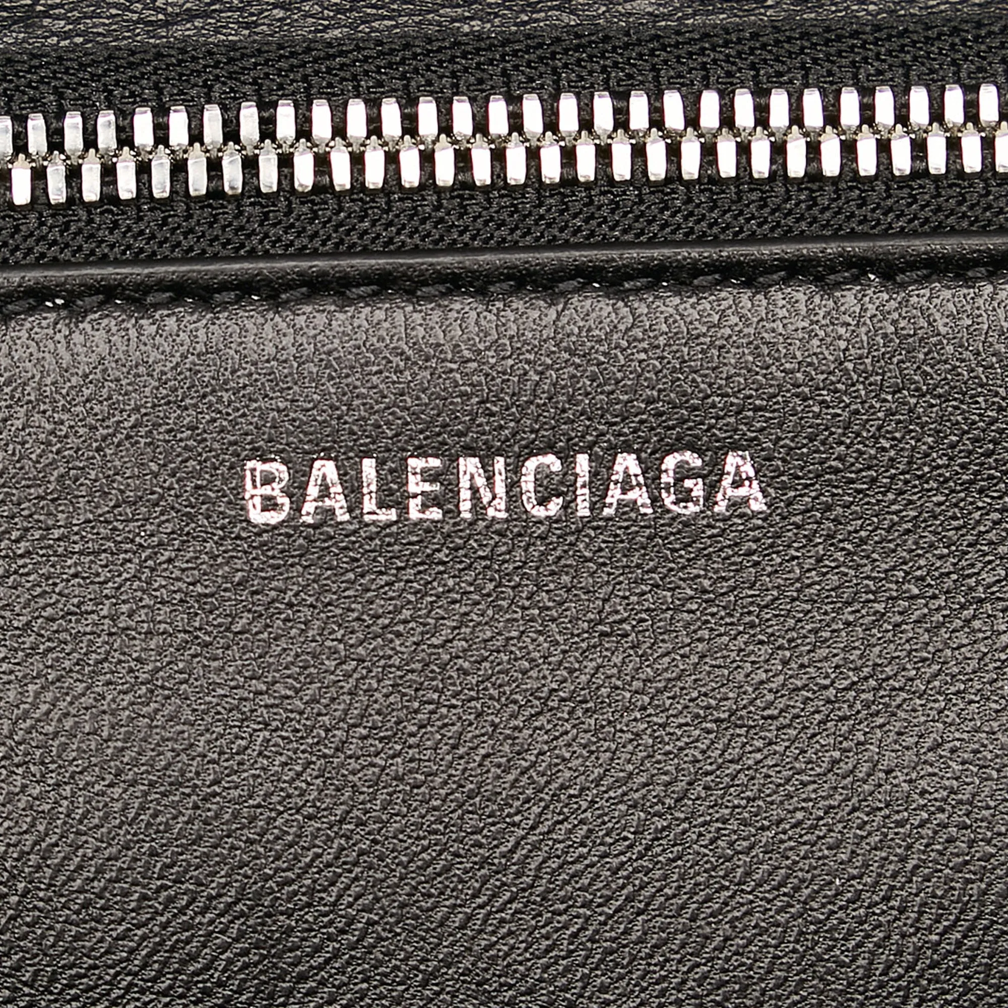 Black Balenciaga Logo Faux Fur Everyday XS Tote Bag