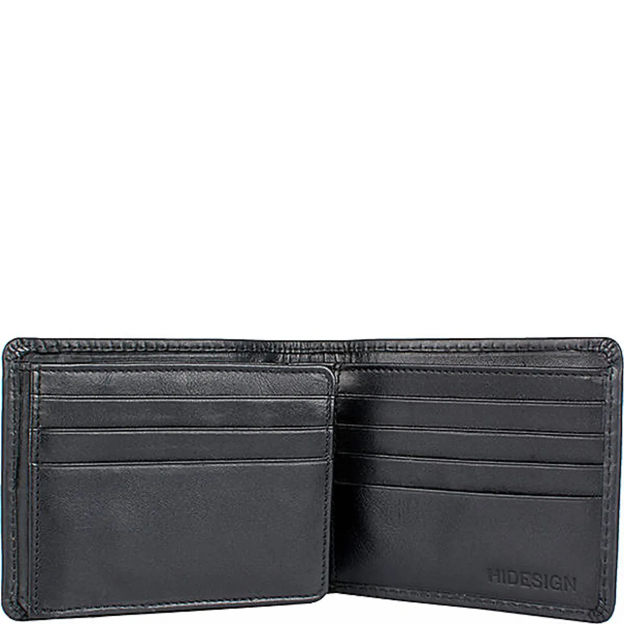 Camel Stitch RFID Blocking Trifold Leather Wallet