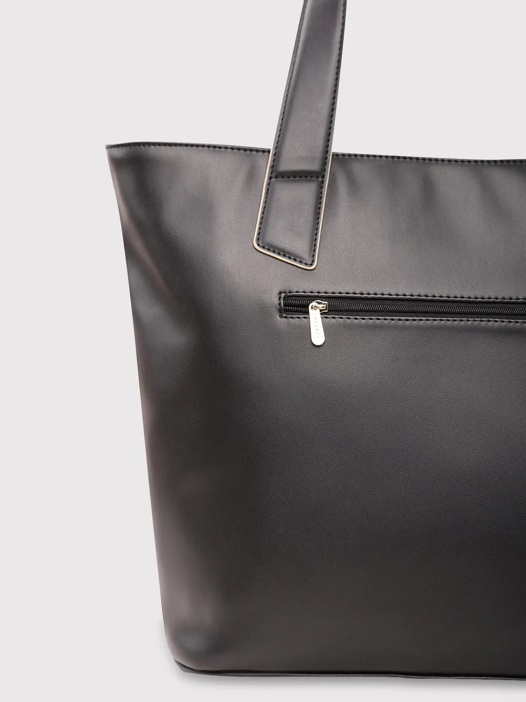 Caprese Amelia Tote Medium Solid Women'S Office Handbag Black