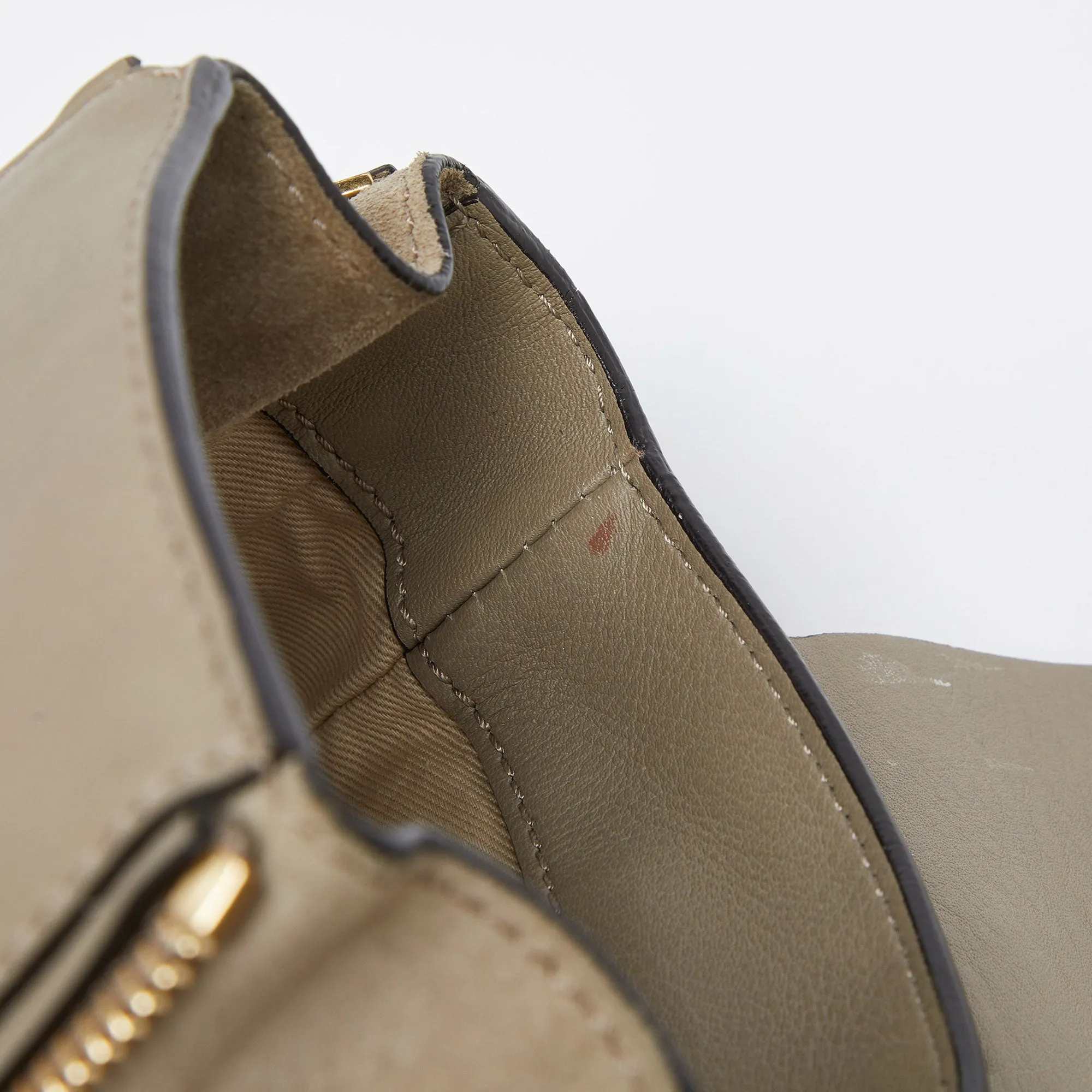 Chloe Beige Leather And Suede Mini Faye Daye Backpack
