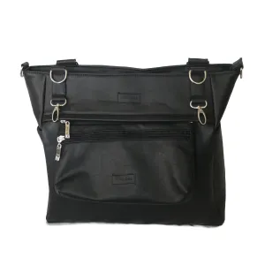 Convertible set, Modern Woman Bundle: Tote, Peke-pak   Wallet in Vegan Leather and Nylon | Camel | Black | Gray