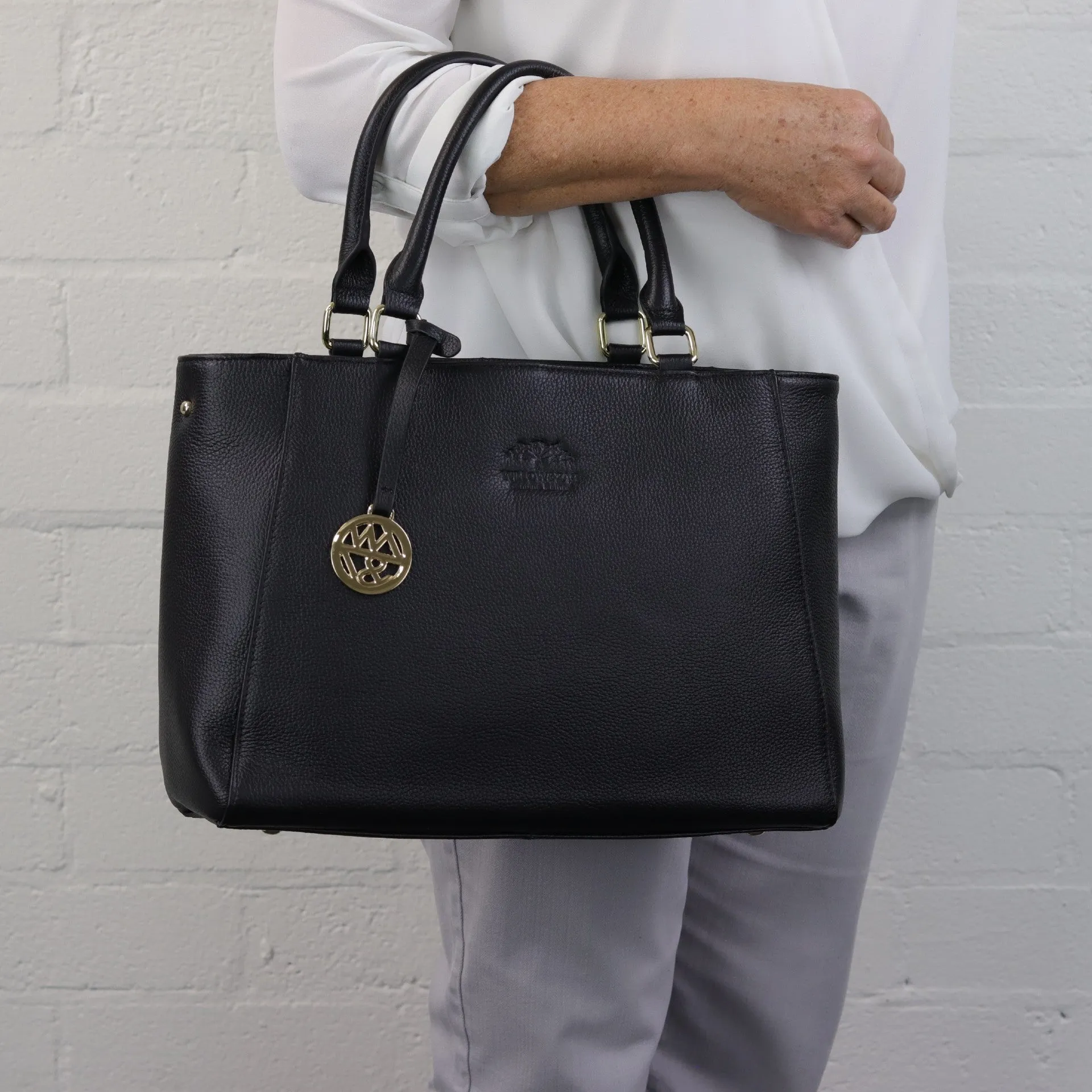 Corinne leather tote
