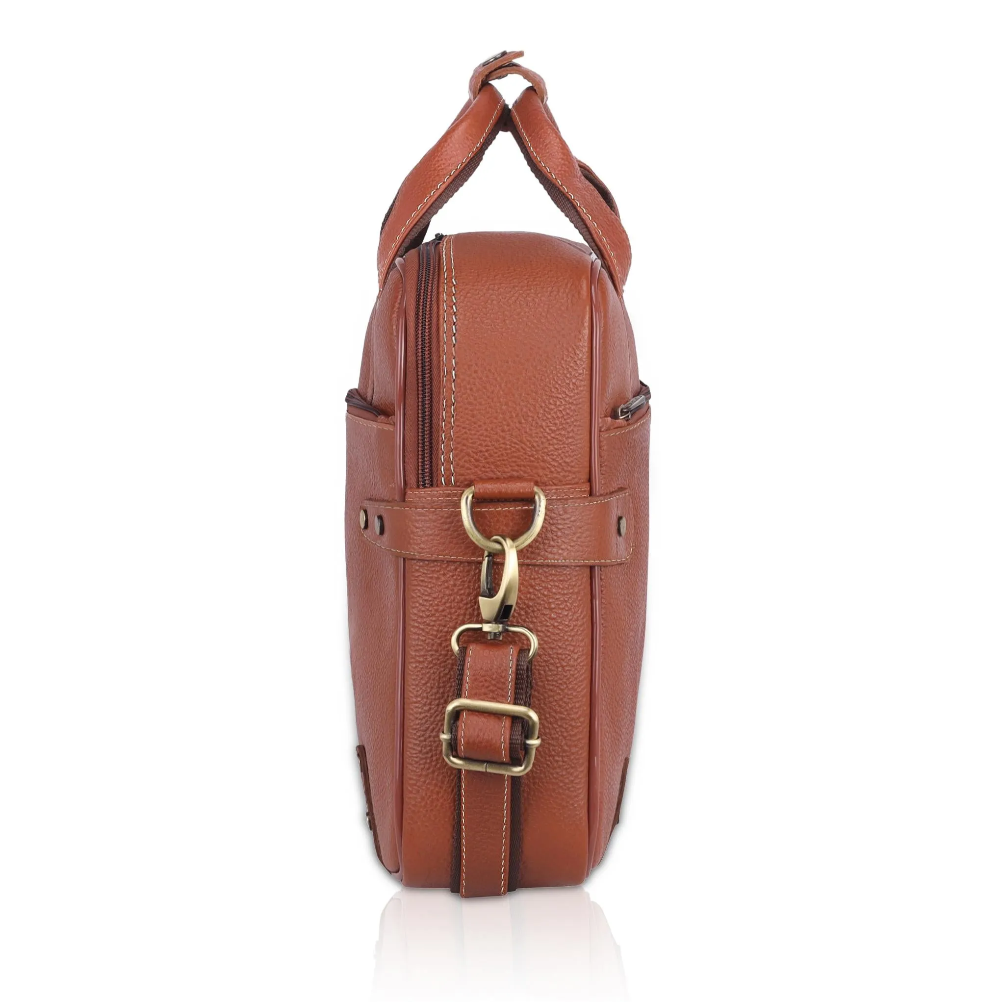 CYRUS Leather Laptop Messenger Bag for Men
