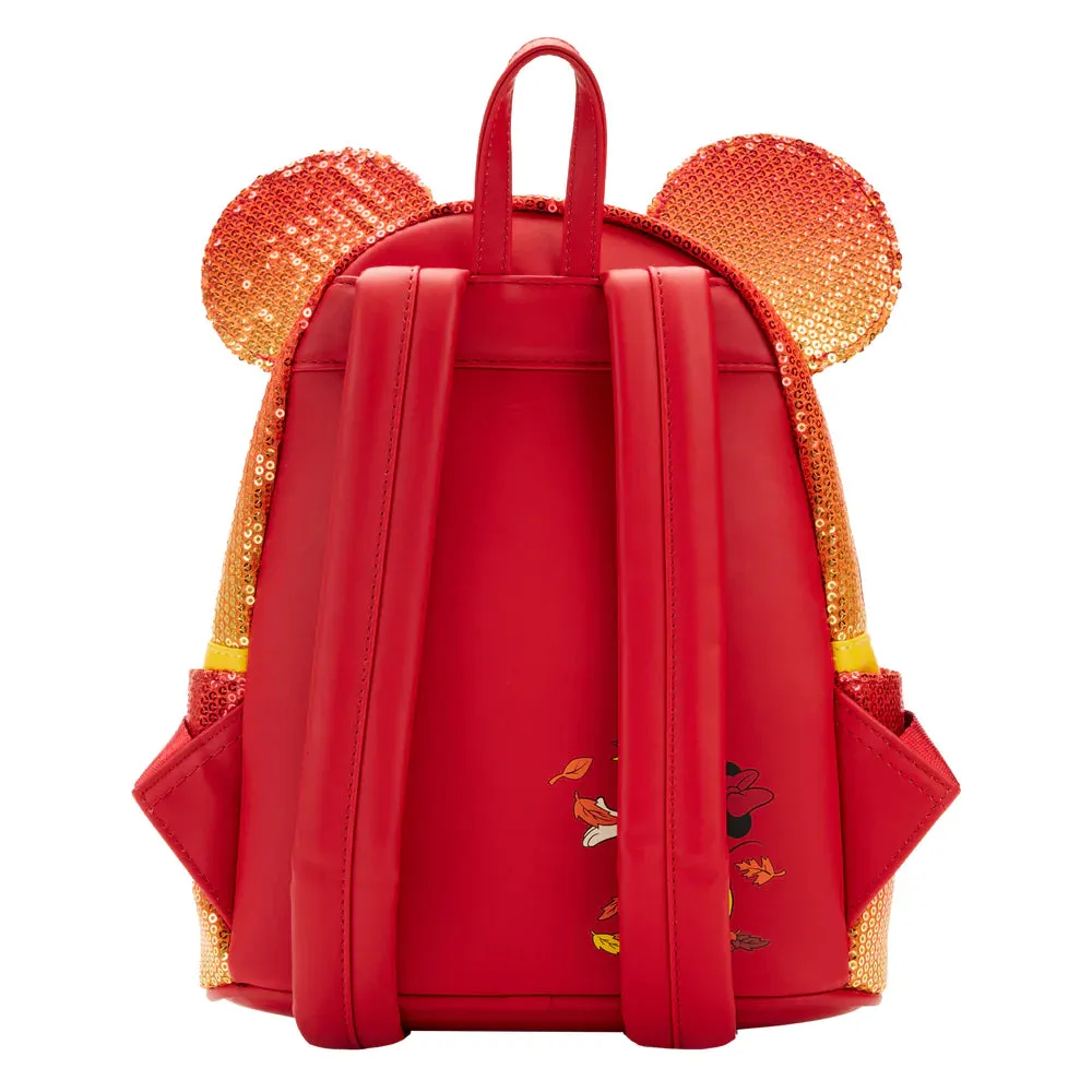Disney Mini Backpack Minnie Mouse Fall Sequin Ombre Loungefly
