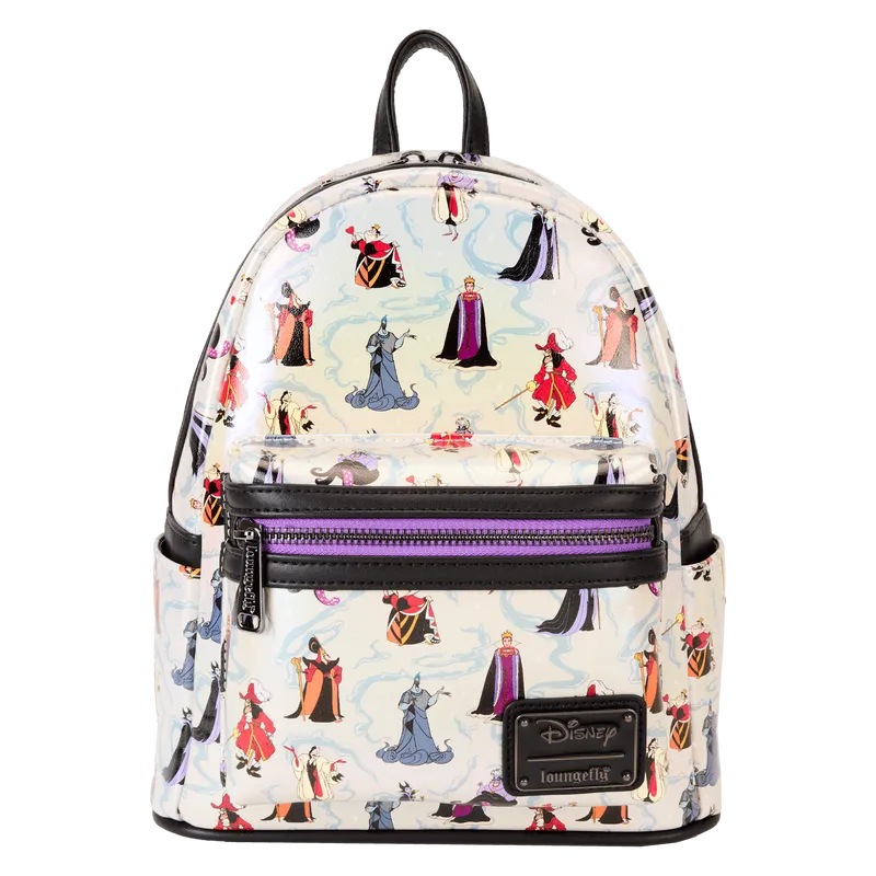 Disney - Villains Iridescent All-Over Print Mini Backpack