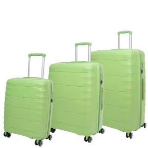DR541 Expandable ABS Luggage With 8 Wheels Lime Green