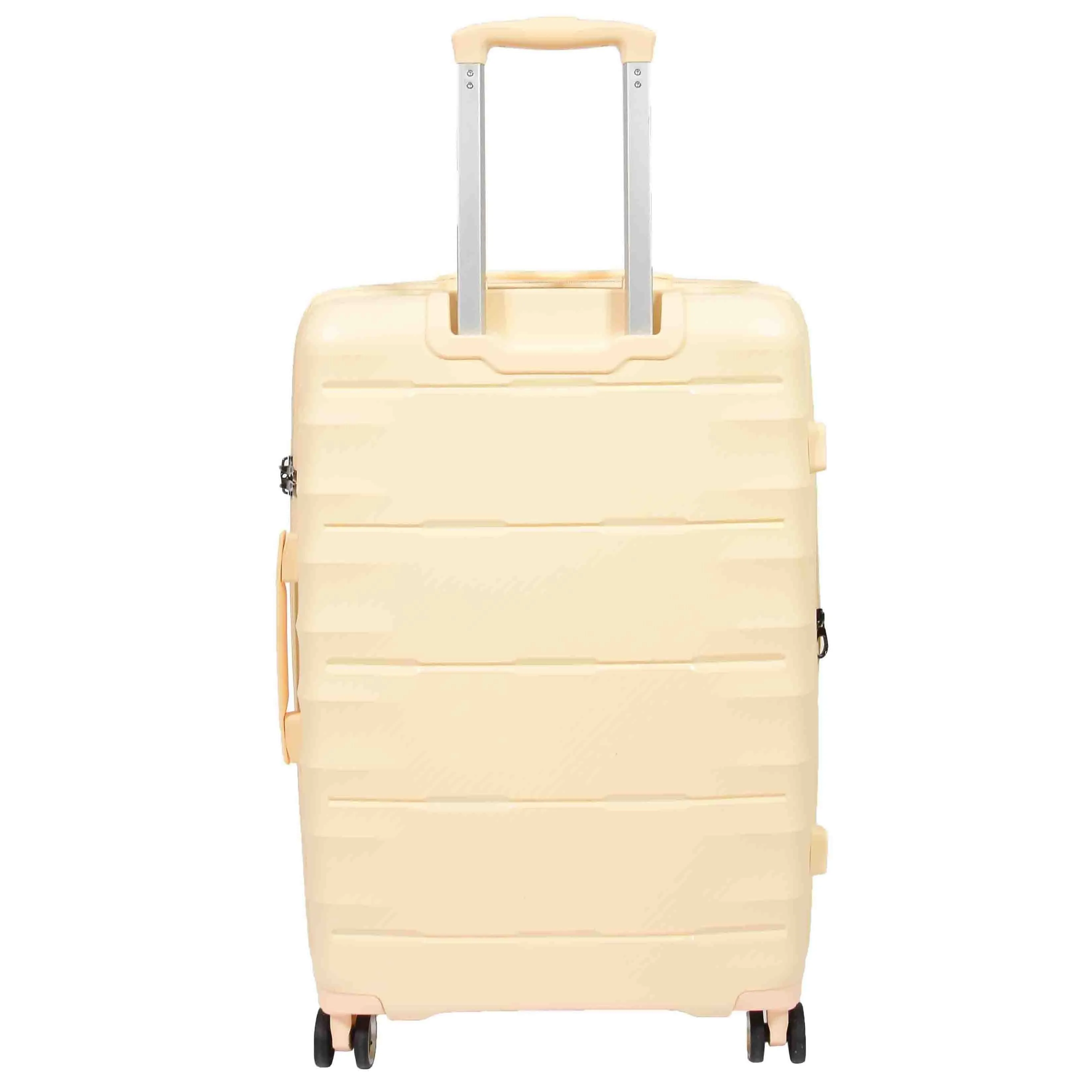 DR541 Expandable ABS Luggage With 8 Wheels Off White