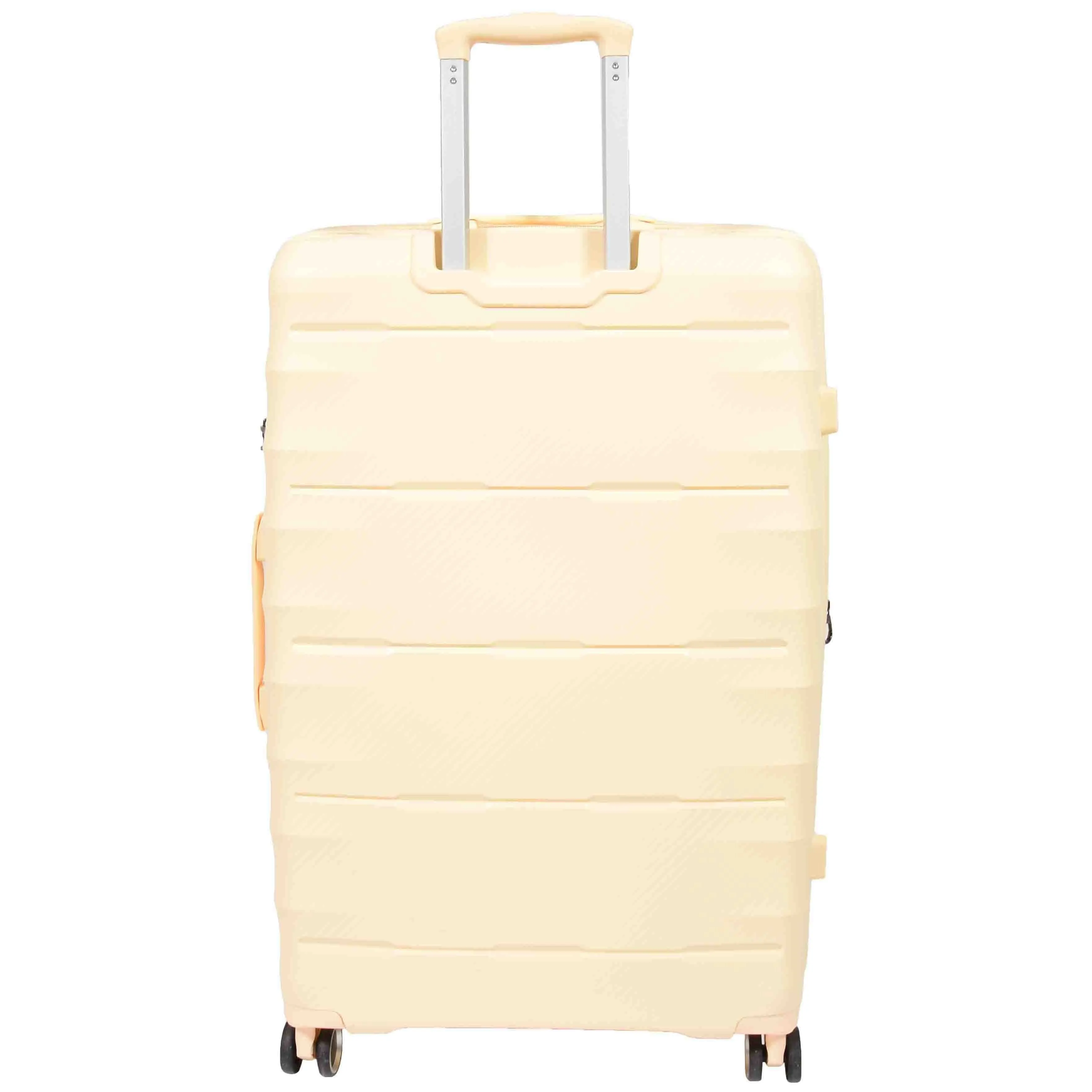 DR541 Expandable ABS Luggage With 8 Wheels Off White