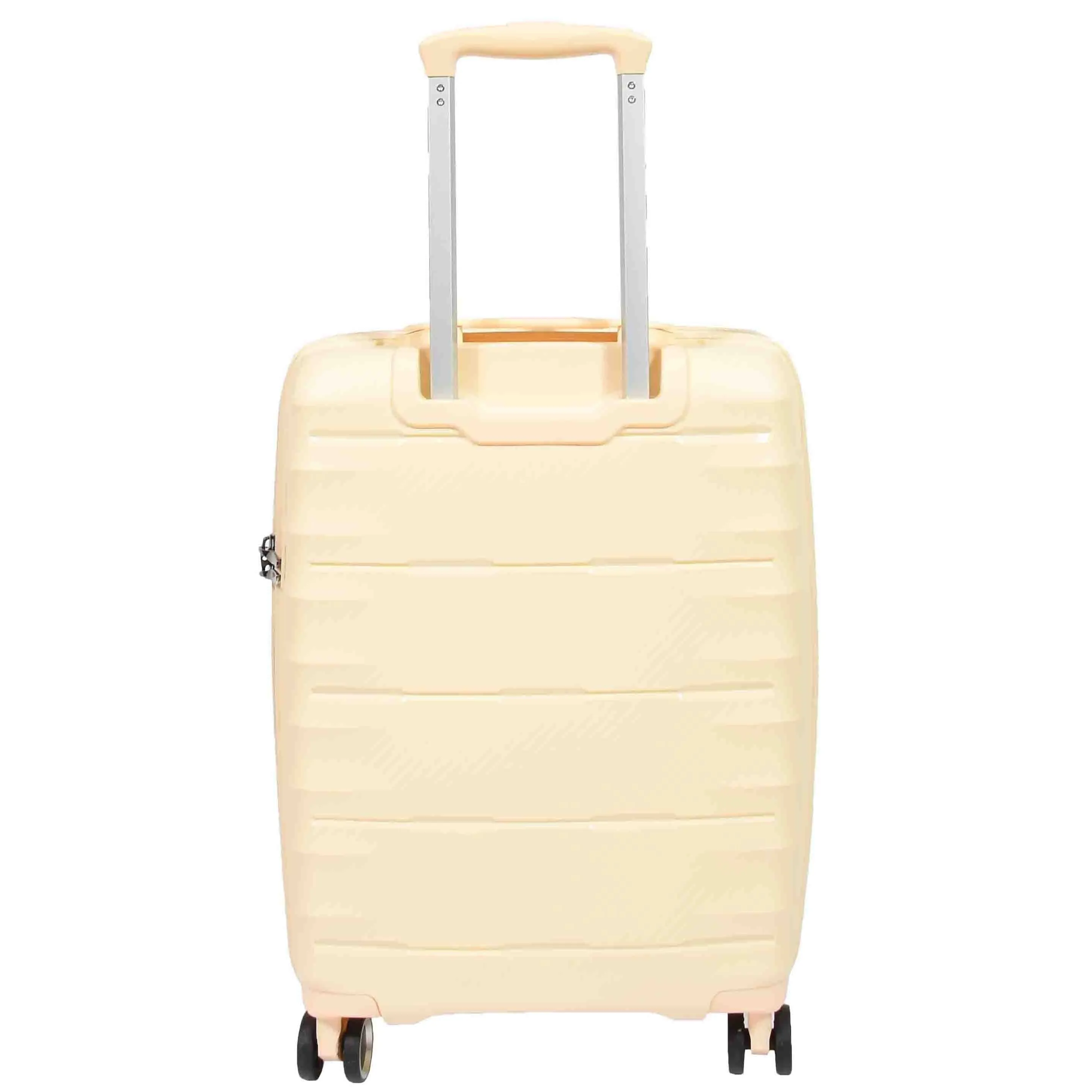 DR541 Expandable ABS Luggage With 8 Wheels Off White