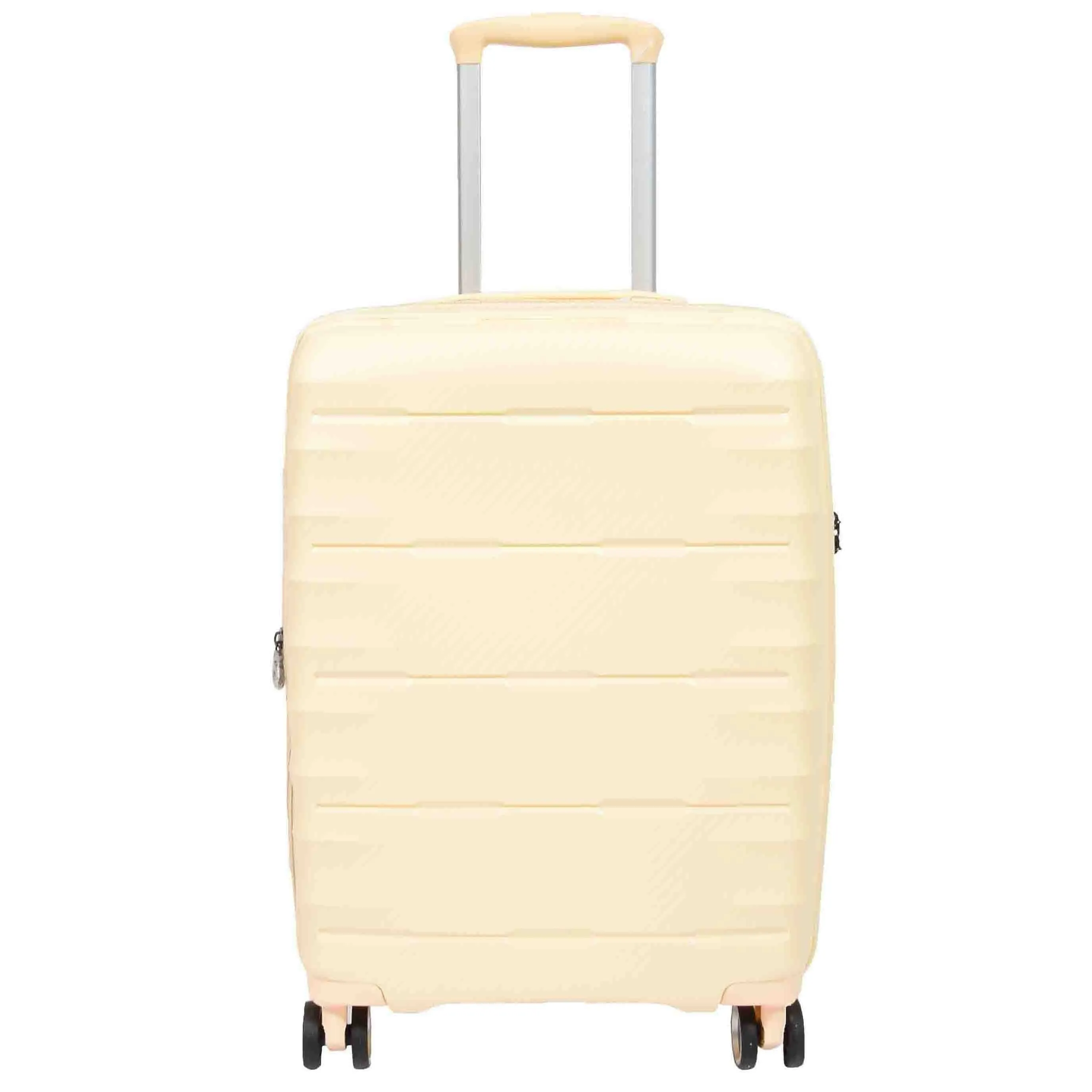 DR541 Expandable ABS Luggage With 8 Wheels Off White