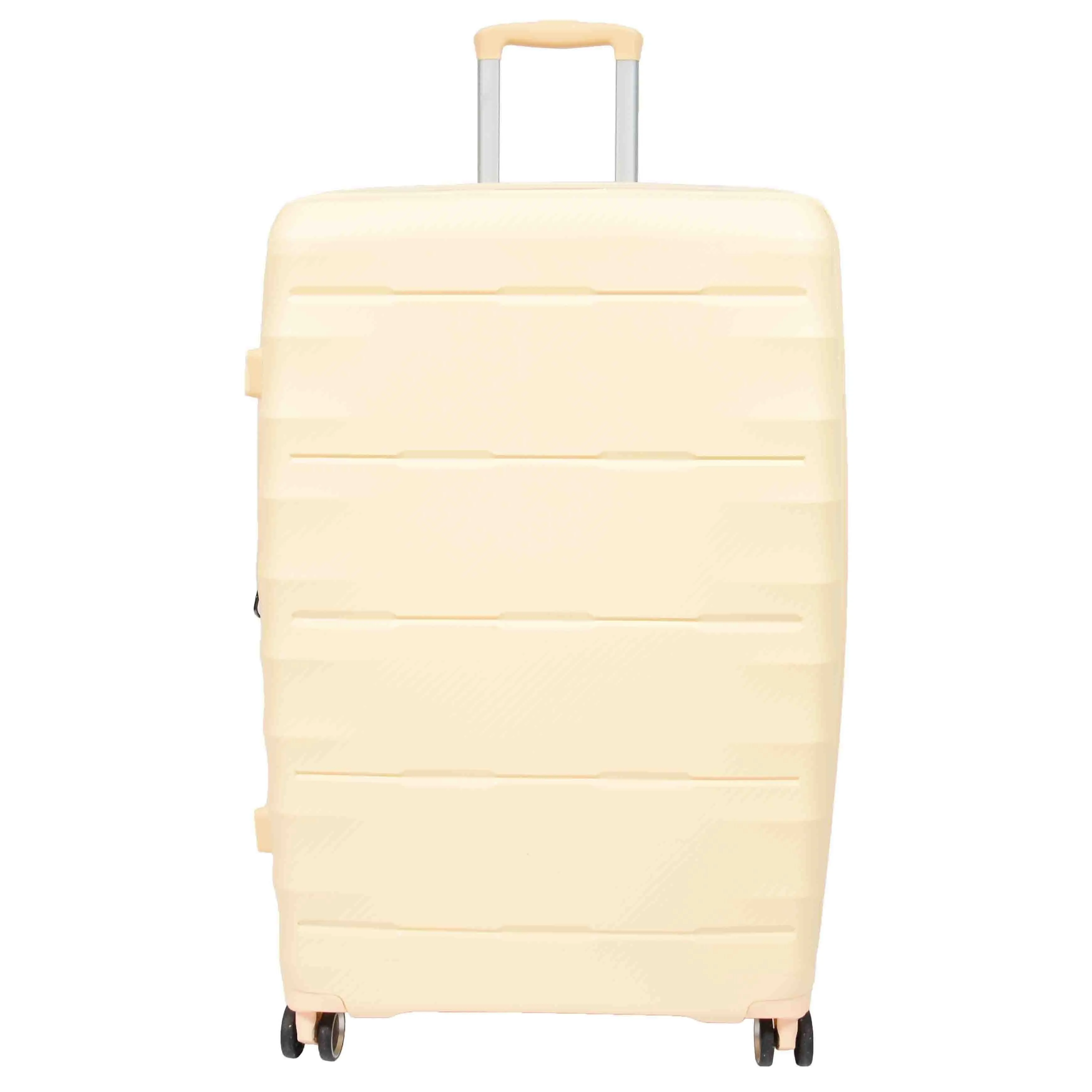 DR541 Expandable ABS Luggage With 8 Wheels Off White