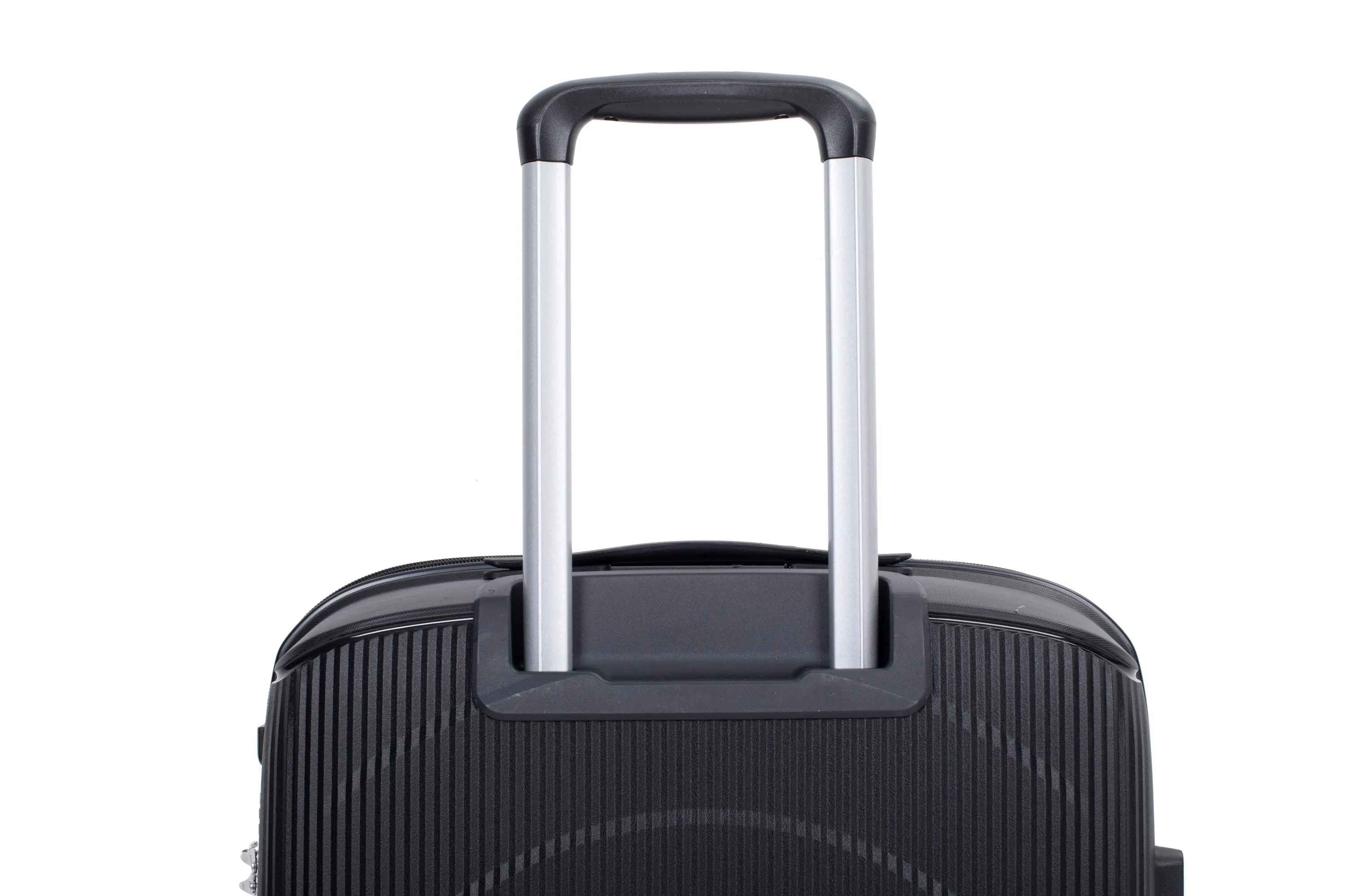 Expandable Hardshell Suitcase Double Spinner Wheels PP Luggage Sets Lightweight Durable Suitcase with TSA Lock,3-Piece Set (20/24/28) ,Black