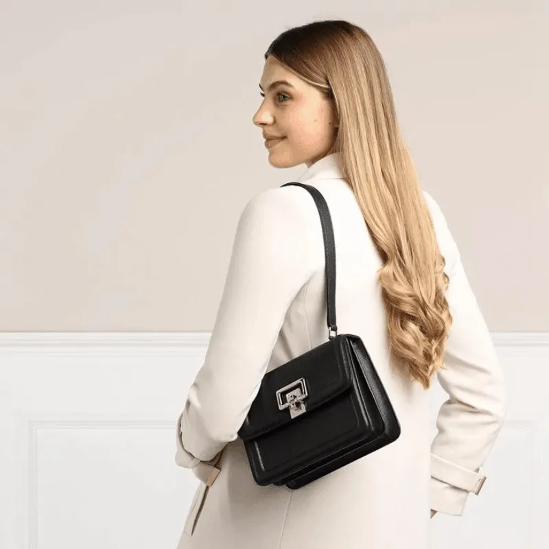 Furla Villa Small Leather Crossbody Bag - Nero Black