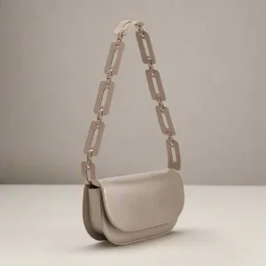 Inez Metallic Pewter Recycled Vegan Shoulder Bag