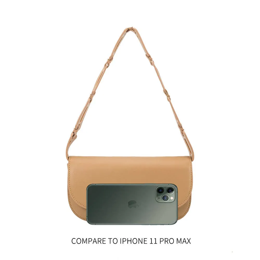 Inez Metallic Pewter Recycled Vegan Shoulder Bag