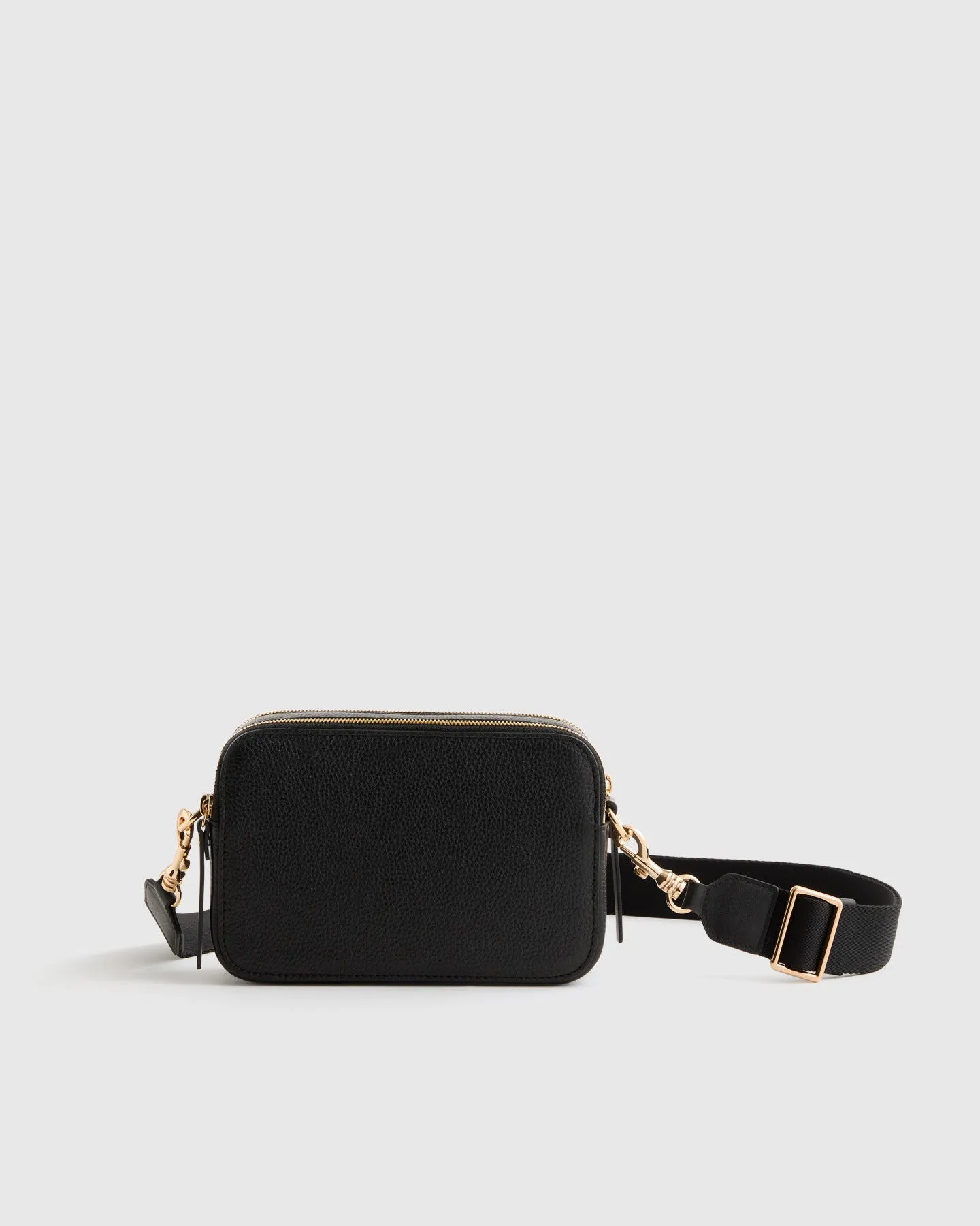 Italian Leather Double Zip Crossbody