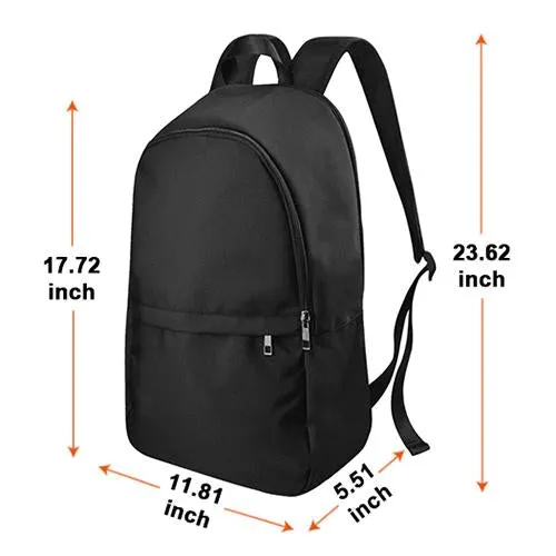 Laptop Backpack (Nylon) - Black & Red Plaid