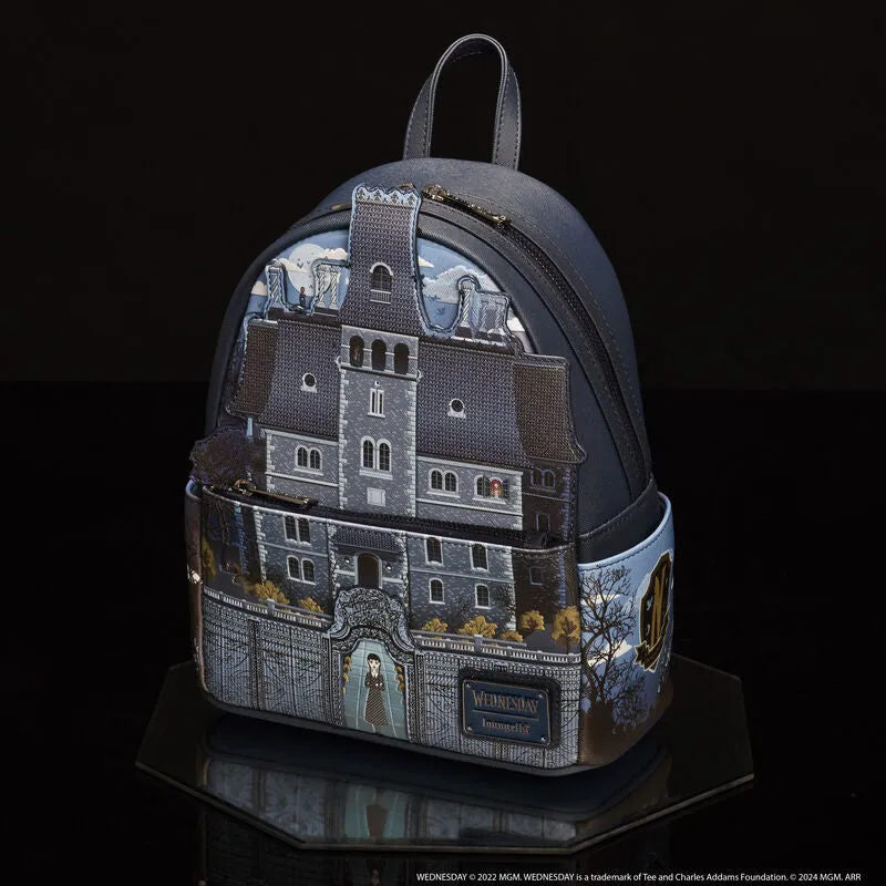 Loungefly MGM Wednesday Nevermore Academy Mini Backpack