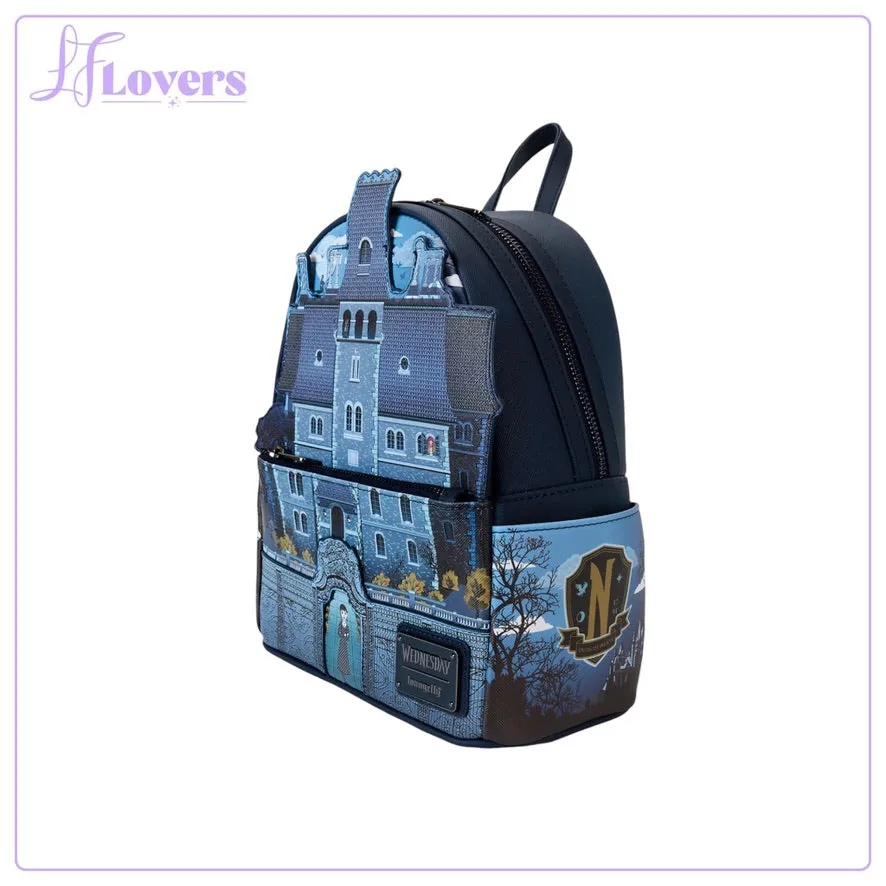 Loungefly MGM Wednesday Nevermore Academy Mini Backpack