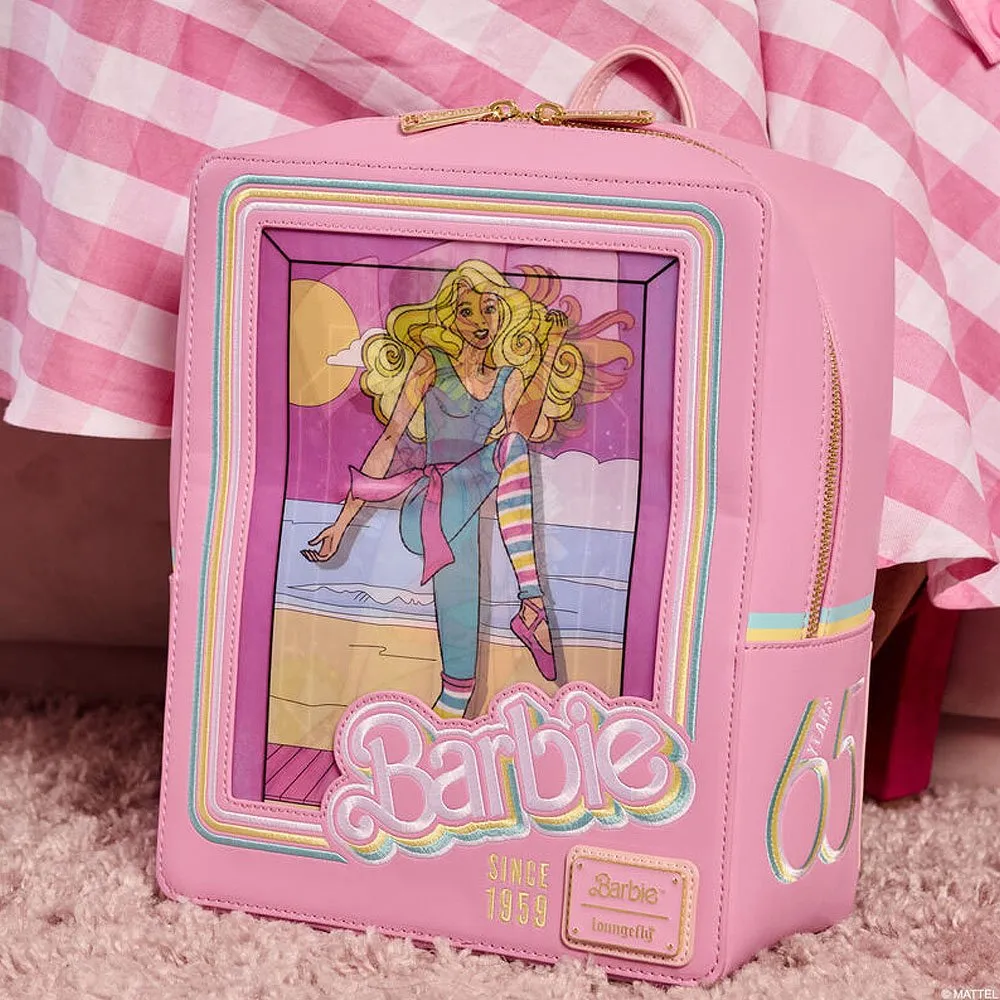 Loungefly x Barbie™ 65th Anniversary Doll Box Triple Lenticular Mini Backpack