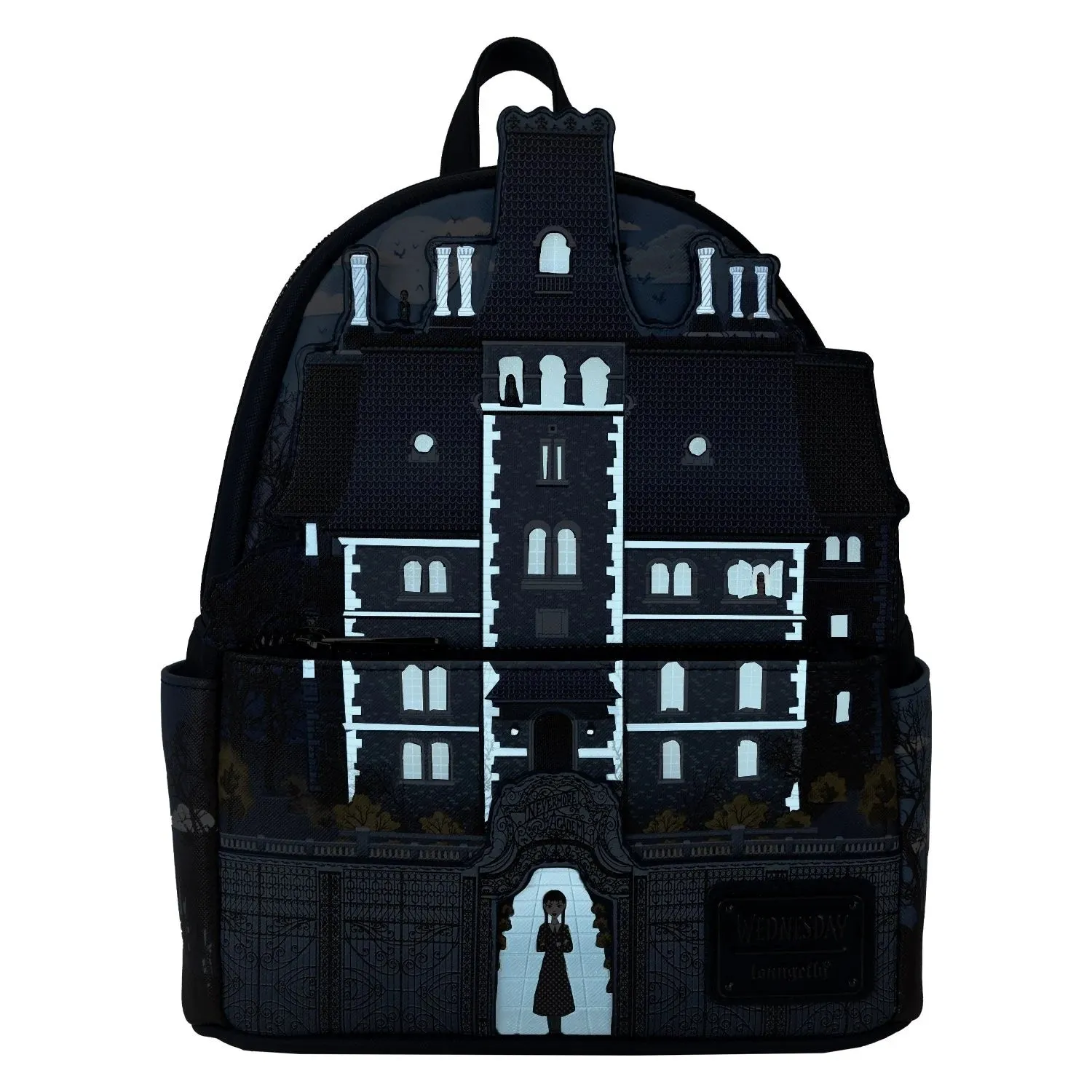 Loungefly x Wednesday Nevermore Academy Castle Glow Mini Backpack