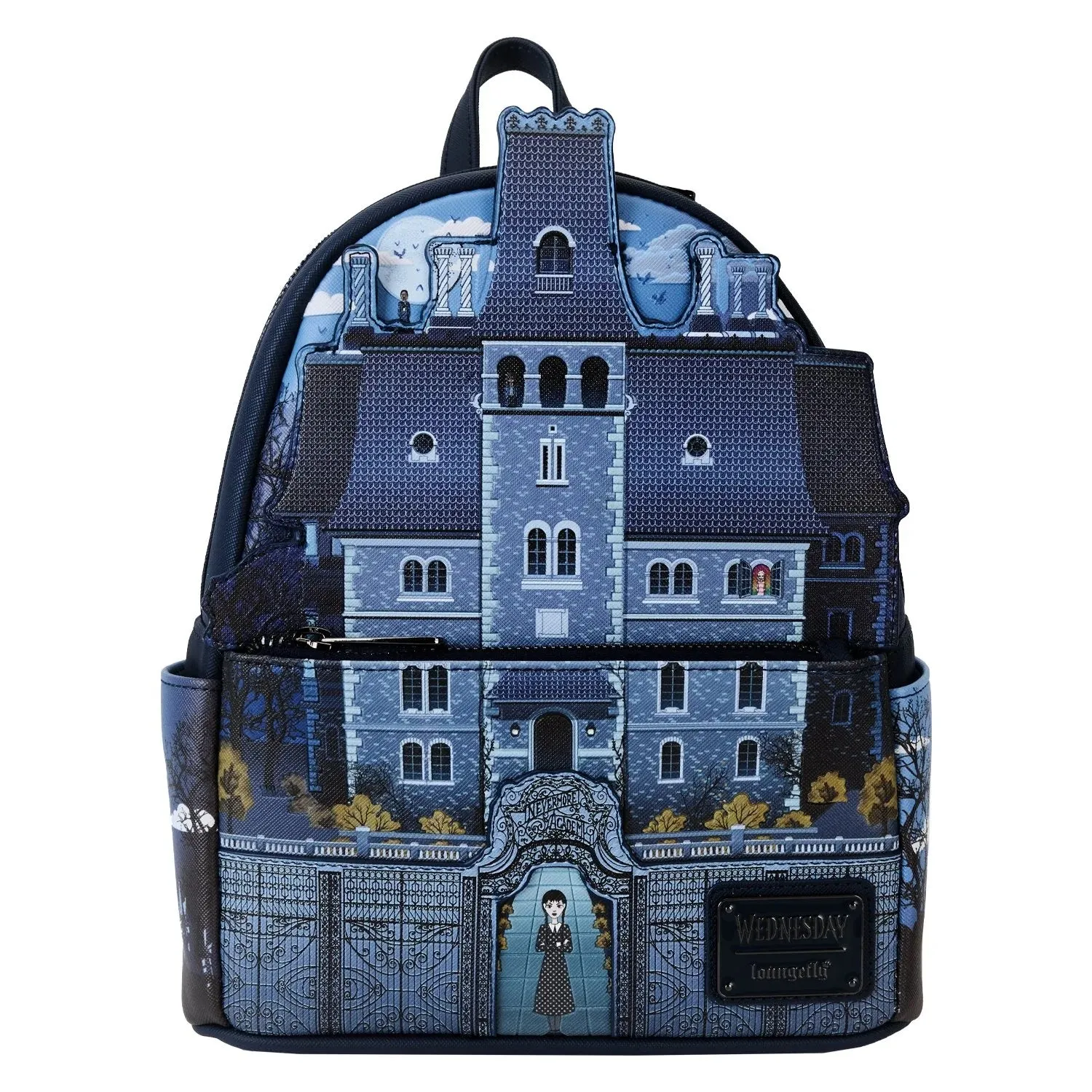Loungefly x Wednesday Nevermore Academy Castle Glow Mini Backpack