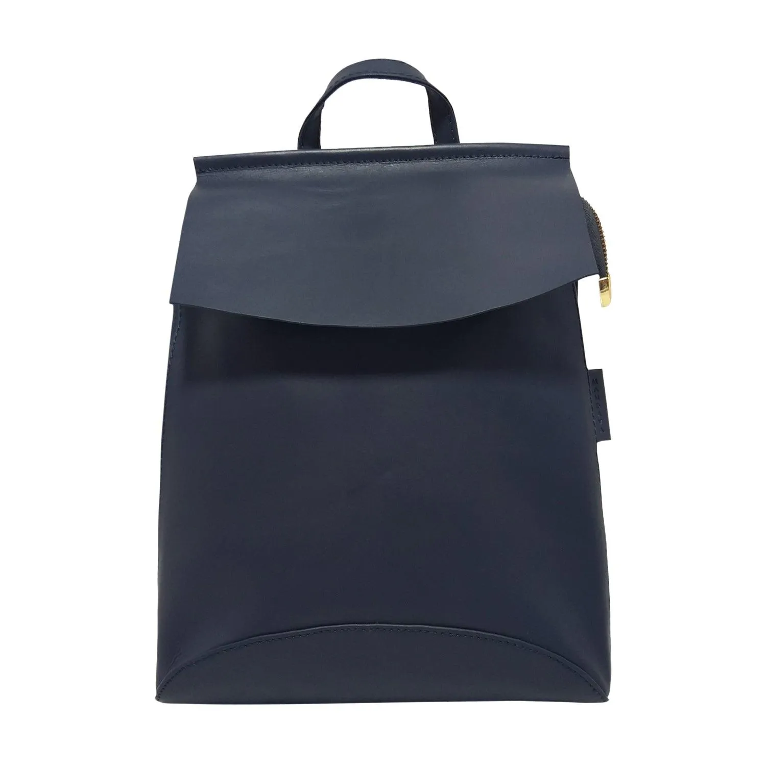 MANDAVA Genuine Leather Women's Casual Backpack Lightweight Travel Bag for Ladies with Adjustable Strap (Blue)