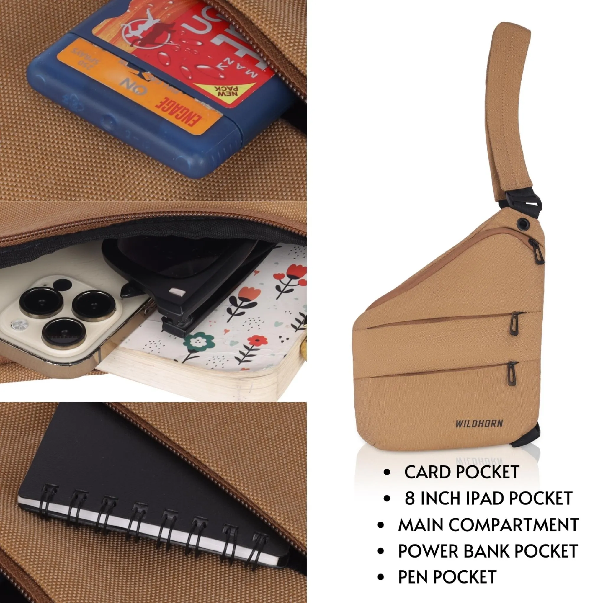 OSAWA Crossbody Shoulder Chest Bag for Men & Women