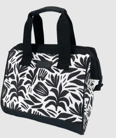 Sachi Insulated Market Tote - Monochrome Blooms
