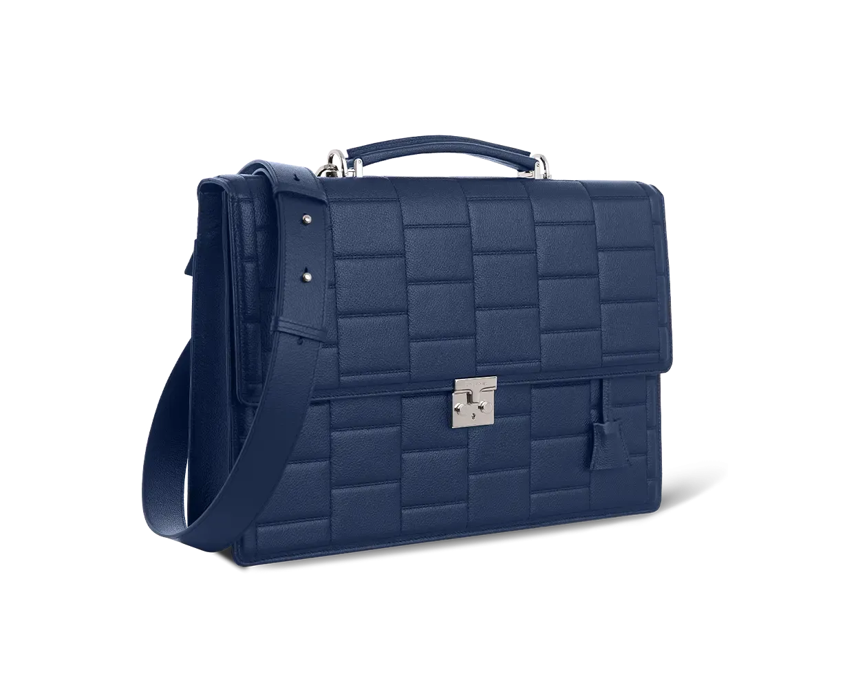 Specter Navy Blue Leather Business Bag
