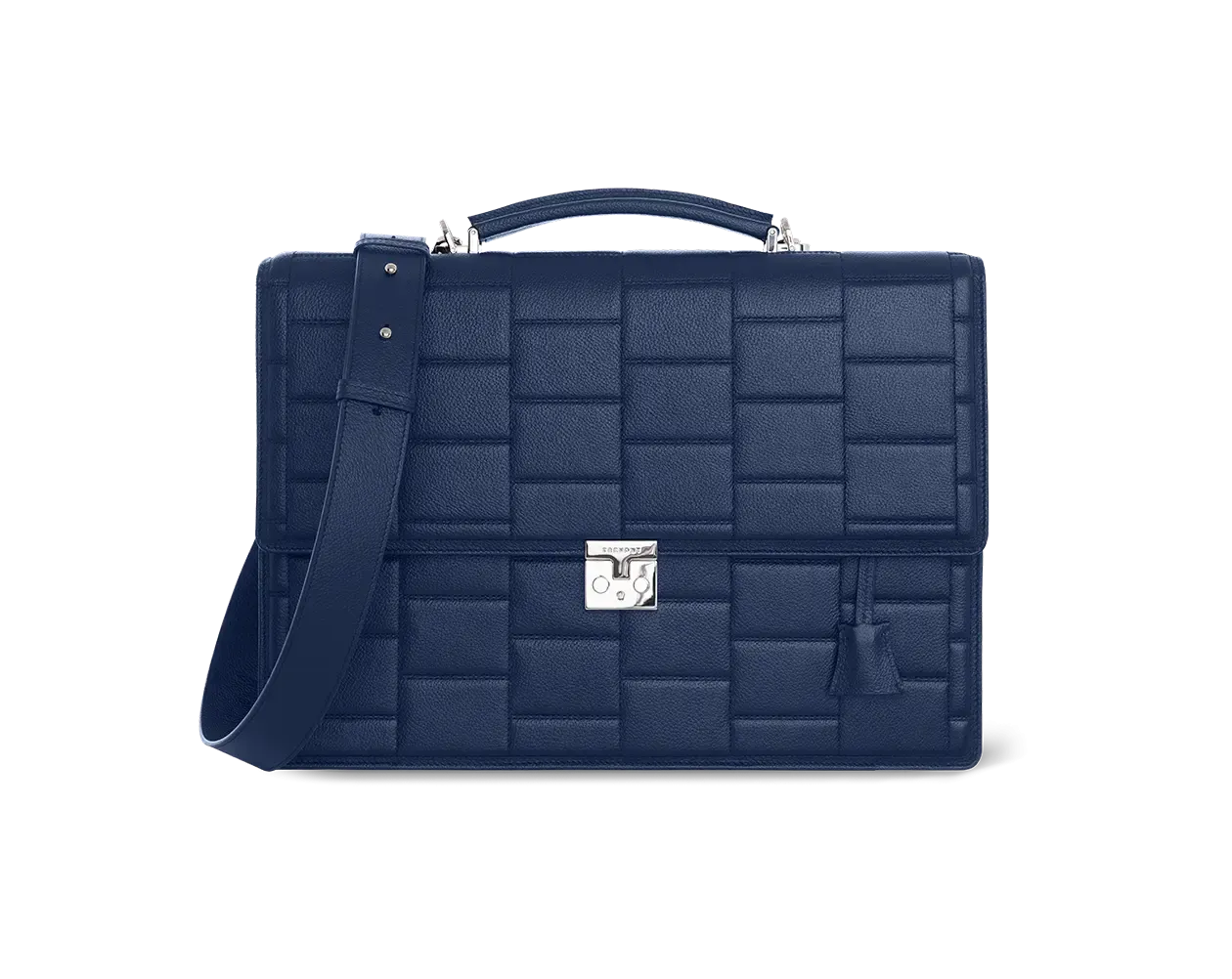 Specter Navy Blue Leather Business Bag