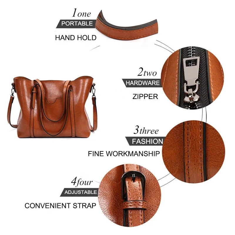 Stylish Luxury Leather Crossbody Handbag