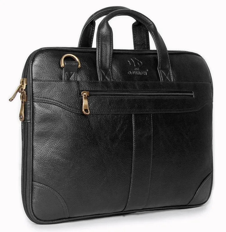 The Clownfish 15.6 inch Laptop Bag - Padded Compartment | Adjustable Strap | Brown
