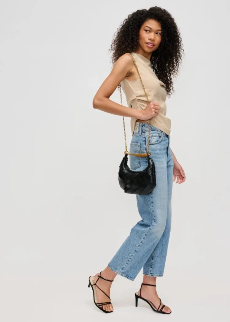 Ursula Woven Crossbody: Black